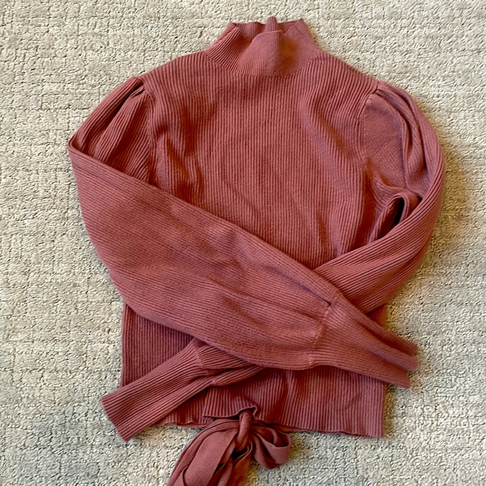 Woman’s Burgundy Cropped Turtleneck